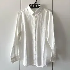 UNIQLO リネンシャツ ホワイト XLサイズのサムネイル