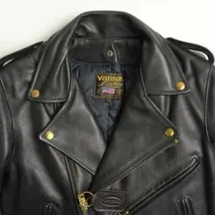 Vanson Leathers ブラック レザーライダースジャケットC2 特価のサムネイル