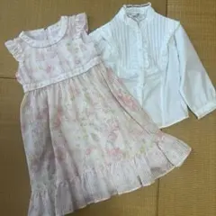 any FAM 130 ワンピース＆ブラウス セット ピンク フリル 女の子