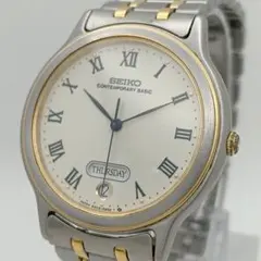 美品/稼働】SEIKO キネティック YT52-0A50 シェル文字盤 コンビ - メルカリ