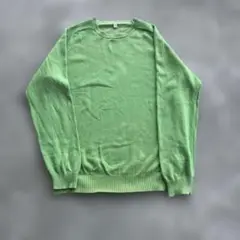 00s OLD UNIQLOオールドユニクロ コットン ニットY2K 白タグ