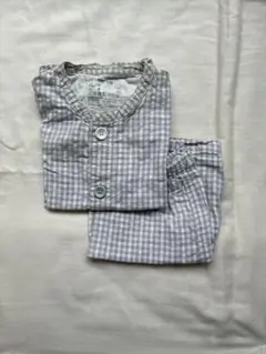 MUJI キッズ パジャマ 100-110cm チェック柄