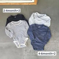 H&M オーガニックコットン ベビーロンパース 62-68cm