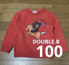 MIKI HOUSE DOUBLE.B トレーナー　赤　100