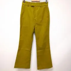 AZULレディース フレアパンツ マスタードイエロー M ゴムゆるめ