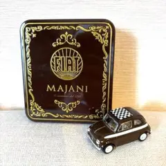 MAJANIチョコレート缶FIATミニカーセット　マローネチェッカー柄　ブラウンのサムネイル