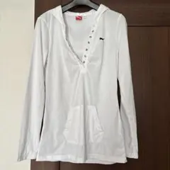 PUMA フード付きホワイトマリンパーカー