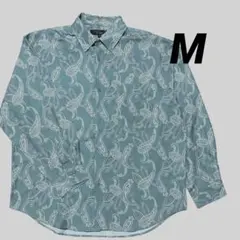 【Beno】美品✨グラフィックプリント レギュラーカラー ルーズシャツ