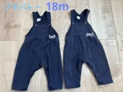 プチバトー オーバーオール 2着セット 双子 リボン