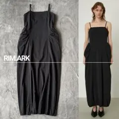 未使用品 RIM.ARK スクエアシルエットワンピース ノースリーブ カーキ 