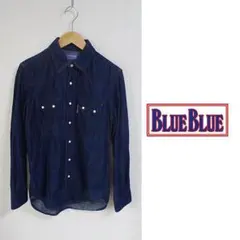 送料無料匿名発送★美品★BLUEBLUE★ブルーブルー★ウエスタンデニムシャツ★