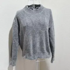 【ルノンキュール】 モールニット ハイネックセーター グレー　Fサイズ