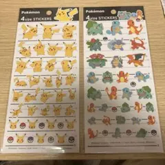 ポケモン　4サイズステッカーシール 2枚セット