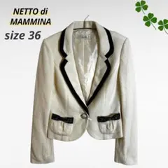 NETTO di MAMMINA パイピング ショート　ジャケット ホワイト　S