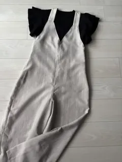 ムルーア＊MURUA＊涼しげなサロペット ＊スソ サイド スリット入り＊ベージュのサムネイル