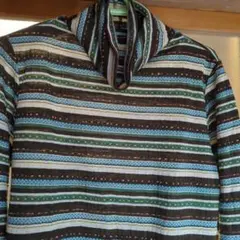 幾何学模様 ストライプ 長袖トップス