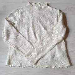 美品　chercheur　アイボリー　レース　カットソー　サイズM