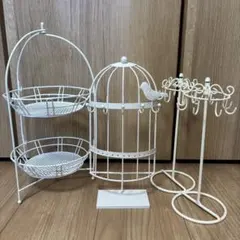 アクセサリー 回転什器 店舗・イベント什器 木目アイアン調回転什器