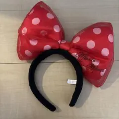 Disney ミニーマウス 赤 水玉 リボン カチューシャ