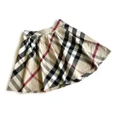 バーバリーロンドン　フレアスカート　ノバチェック　コットン　日本製　150A