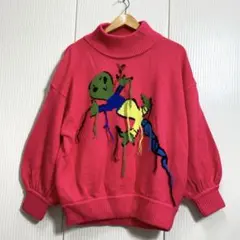 仲里依紗さん　アールイードット　RE. トカゲくんニット 仲里依紗、長男が描いた絵でニット製作「ママの愛を感じる」「めっっ