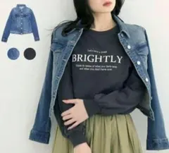 TEANY　デニムGジャン アウター デニムジャケット スリム きれいめ　ブルー