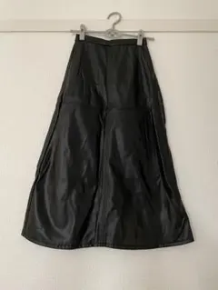 レザースカート ロングスカート