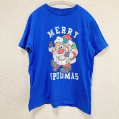 タルテックス クルーネック キャラクター柄Tシャツ XL 青 プリントのサムネイル