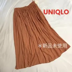 新品未使用★タグ付き　フレアロングスカート シフォンスカート　プリーツデザイン