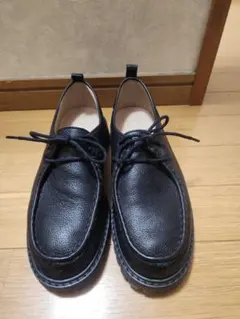 ZARA 24㎝ チロリアンシューズ レースアップシューズ 本革