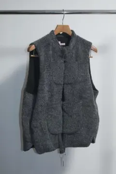 bisown MIX TWEED×VELVETEEN ZIPUP VEST - メルカリ