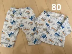 アンパンマン ブルー ベビーパジャマ 上下セット サイズ80