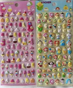 動物シール　ぷっくり　２枚セット