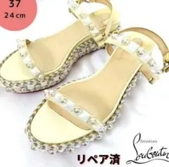 クリスチャンルブタン カタクロウ パール ロープ サンダル