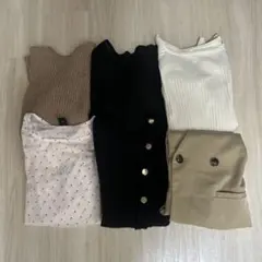 春服 薄手 トップス まとめ売り セット ブラウス ジレ ニット シースルー