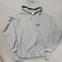 you got to chill ロゴ刺繍付きフーディー グレー