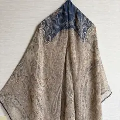 エトロ ETRO ペイズリー 大判 ストール シルク100% 正方形