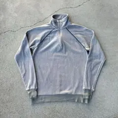 希少◎ヴィンテージ古着 70s ベロアハーフジップカットソー アーカイブ グレー