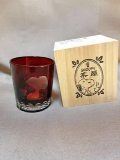 スヌーピー茶屋　切子グラス