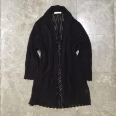 美品　archive ニットカーディガン　ロング　ブラック　退廃的　グランジ