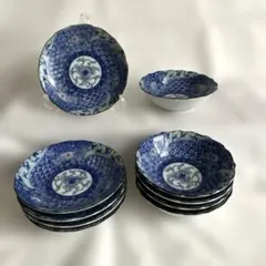 【新品未使用】愛陶　染付　小鉢と小皿　10点セットのサムネイル