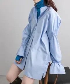 mystic フリルスリーブロングシャツのサムネイル