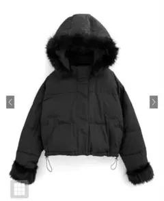 GRL マルチWayフード付きファーダウンジャケット ブラック 新品未使用