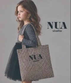 NUA studio トートバッグ　ギンガムチェック　birthday
