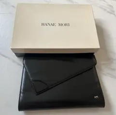 HANAE MORI 黒 レザー ショルダーバッグ