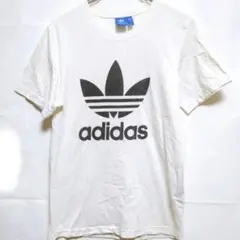 adidas アディダストレフォイルロゴ Tシャツ 白【M】