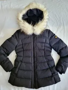 GUESS フード付きダウンコート ブラック レディース S