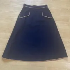 NATURAL BEAUTY BASIC ネイビー フレアスカート M