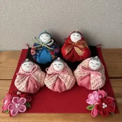【12】雛人形 ひな人形 ひな祭り ハンドメイド ミニ飾り 玄関飾り