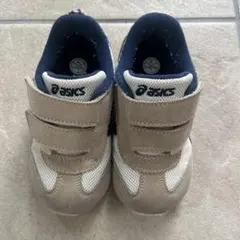 ASICS ベビーシューズ ベージュ/ネイビー